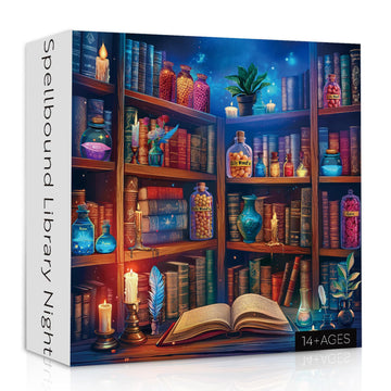 Spellbound Library Nacht Jigsaw Puzzle 1000 Stücke